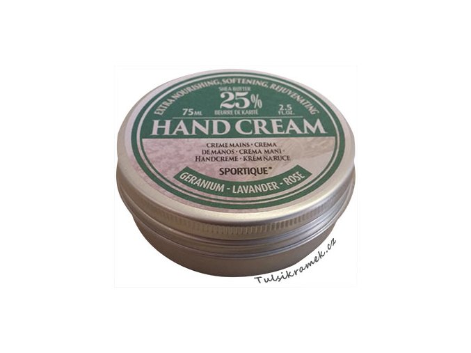 KRÉM NA RUCE A NEHTY S 25%  BAMB.MÁSLA - GERANIUM, LEVANDULE, RŮŽE 75 ml