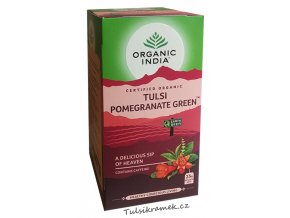 organic india tulsi se zelenym cajem a granatovym jablkem