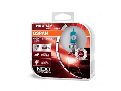 OSRAM 12V HB3 60W night breaker laser (2ks) Duo-box