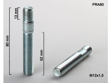 Kolový svorník M12x1,5x52/13 oboustranný závit (PRA80) celková délka 80mm