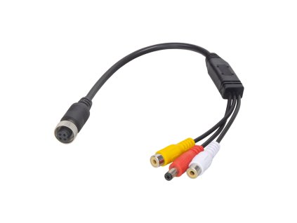 Kabel video 4pin samice / RCA samice + DC