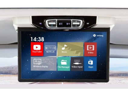 Stropní LCD monitor 15,6" šedý s OS. Android HDMI / USB, pro Mercedes-Benz V260