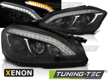 Přední světla LED D1S xenon Mercedes-Benz S W221 05-09 černá