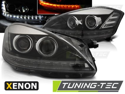 Přední světla s LED Mercedes-Benz S W221 AFS D1S xenon 05-09 černá