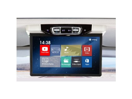 Stropní LCD motorický monitor 15,6" šedý s OS. Android HDMI / USB, pro Mercedes-Benz V260