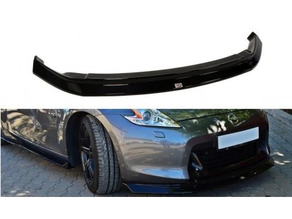 Maxton Design spoiler pod přední nárazník pro Nissan 370Z, černý lesklý plast ABS