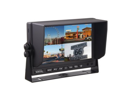 AHD monitor 7" s kvadrátorem a s 4x4PIN vstupy, DVR