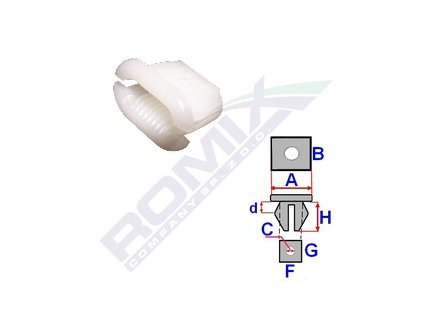 Montážní kostka A-16,6; B-9,8; C-11x2,4; F-12,6; G-7,4; H-8,5mm (baleni 10ks)