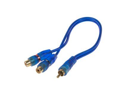 RCA Y audio kabel BLUE BASIC line, 2xsamice, 1xsamec