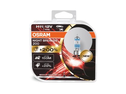 Sada žárovek 2xH11+200% OSRAM NIGHT BREAKER 200, 30821