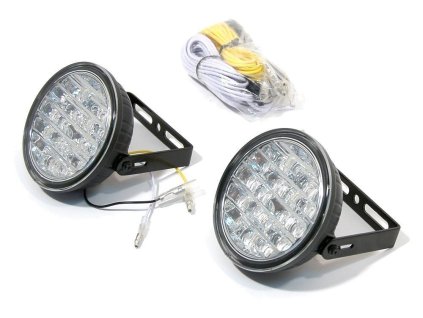 Světla denního svícení kulatá RL hom. 18LED on/off 12V