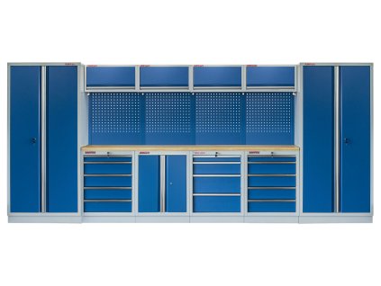 Kvalitní PROFI BLUE dílenský nábytek - 4535 x 2000 x 495 mm - MTGS1300AE