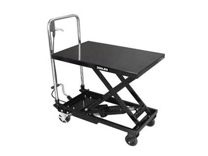 Hydraulický zvedací pracovní stůl, pojízdný, 136 kg - F10447