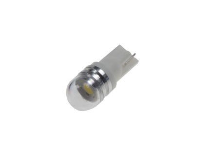 LED T10 bílá, 12V, 1LED/3SMD s čočkou
