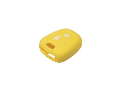 Silikonový obal pro klíč Peugeot, Citroën, 2-tlačítkový, žlutý
