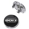 krytka průměr 65/68mm(vnitřní,vnější) plast, černá, kov logo DOTZ (ZO2220B), úchyt 4mm