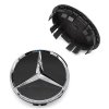 Krytka průměr 65/75mm(vnitřní,vnější) Mercedes orig. (A0040038009040) černá ,chrom hvězda
