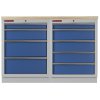Sestava kvalitních PROFI BLUE dílenských skříněk s pracovní deskou - MTGS1300BAL09 Blue