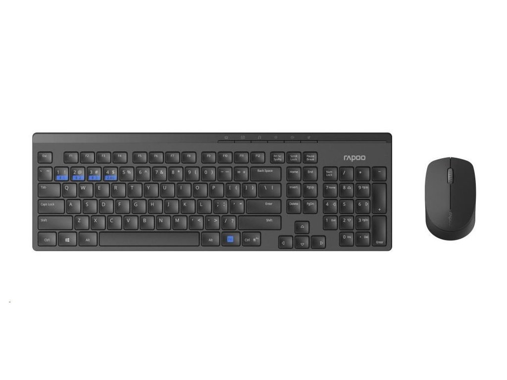 RAPOO set klávesnice a myši 8100M Bezdrôtový viacrežimový set optickej myši a klávesnice čierny CZ/SK