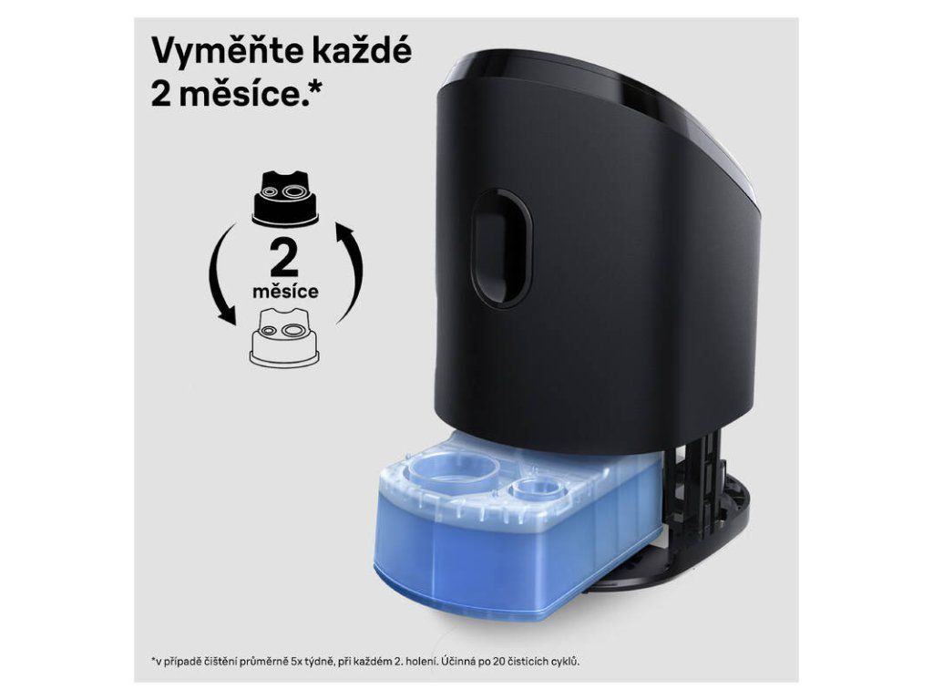 Výmena čistiacej kazety Braun každé 2 mesiace