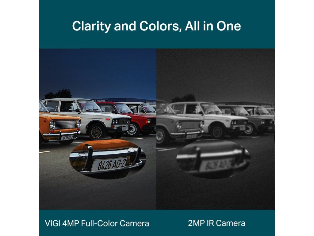 Porovnanie 4MP farebného obrazu