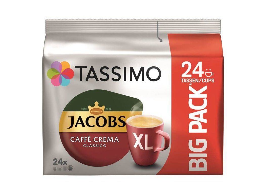 Kávové kapsuly Jacobs Caffe Crema XL pre Tassimo 24ks