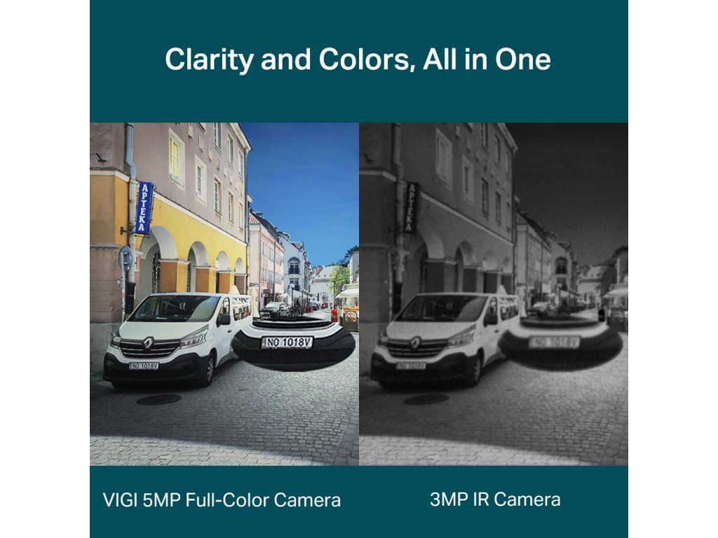 Rozdiel medzi plnofarebným 5MP záznamom a bežnou 3MP kamerou