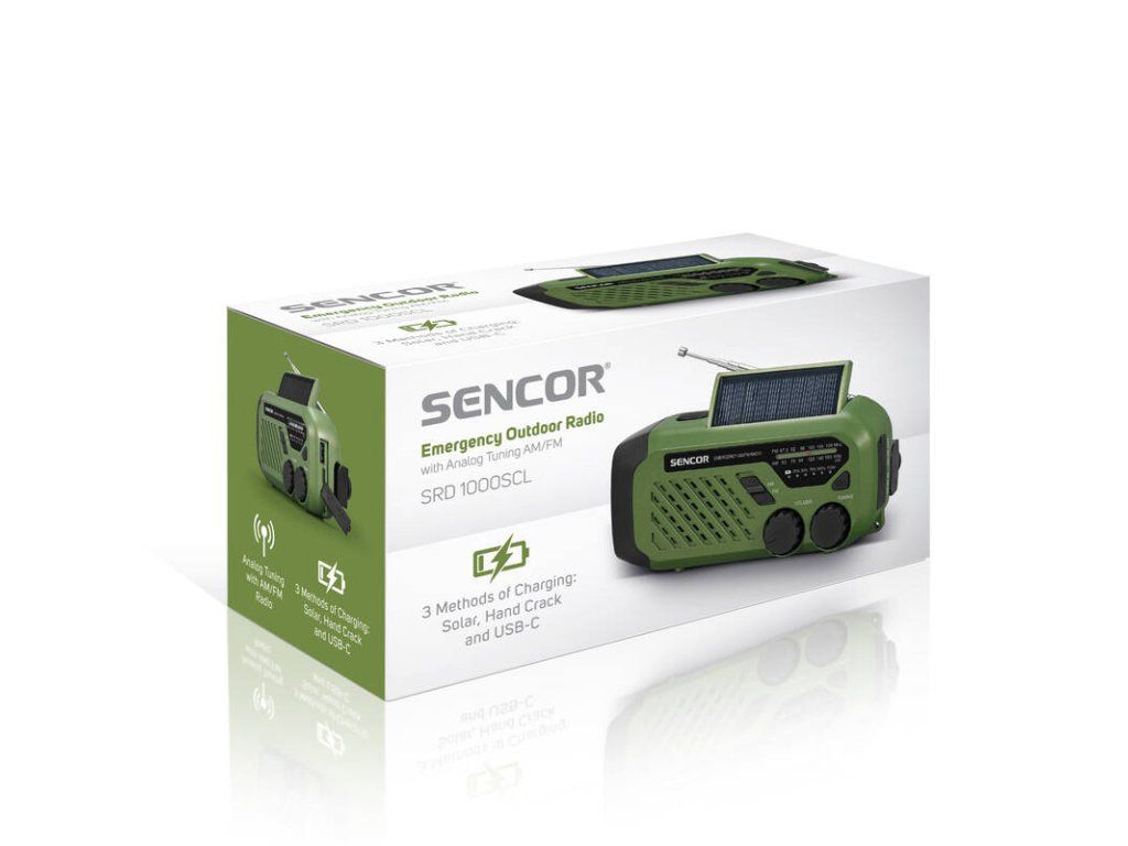 Originálne balenie núdzového rádia Sencor SRD 1000SCL GR