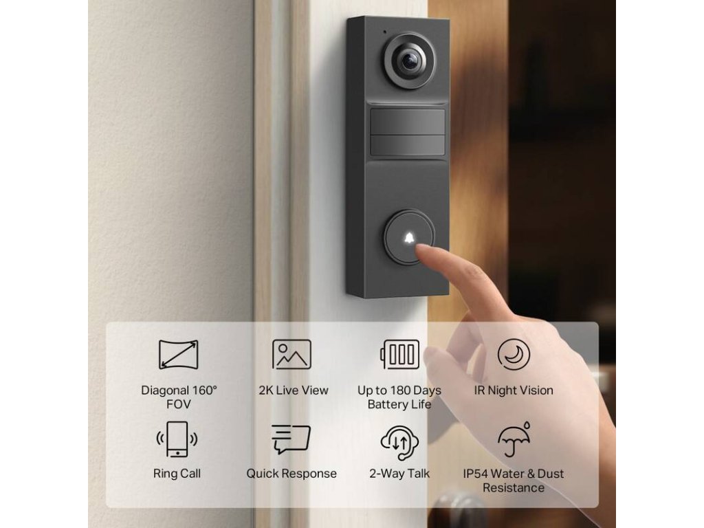 Funkcie video zvončeka TP-Link Tapo D205