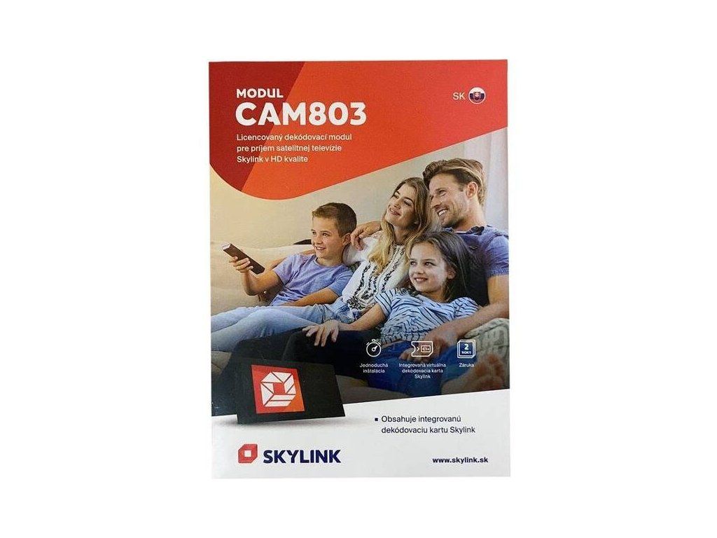 Bočný pohľad na CAM Nagravision modul a balenie