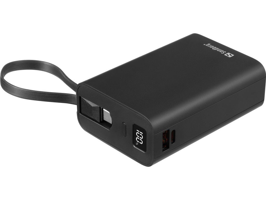 Pohľad na hornú plochu Sandberg Powerbank 20000 PD20W