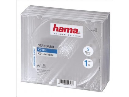 Hama náhradný cd obal, priehľadný, 5 ks