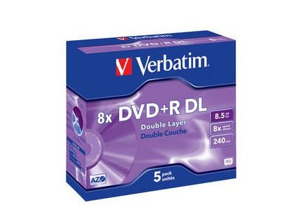 VERBATIM DVD+R(5-pack)DoubleLayer/Jewel/8x/8,5GB