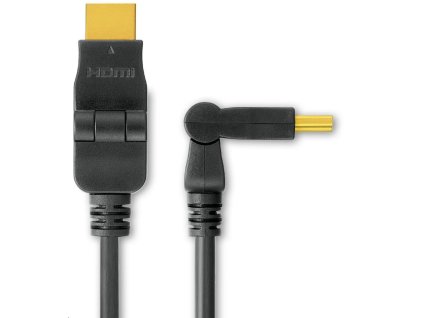 Kábel PREMIUMCORD HDMI A - HDMI A M/M 2 m, otočné pozlátené konektory