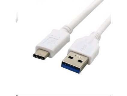 C-TECH USB 3.0 Kábel AM na USB-C (AM/CM), 2 m, biely