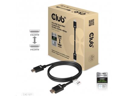 Club3D Kabel Ultra Rychlý HDMI™ Certifikovaný 4K 8K60Hz 48Gbps (M/M), 1m, 30 AWG