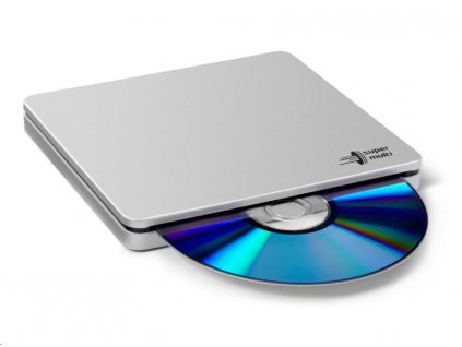 HITACHI LG - Externý DVD-W/CD-RW/DVD±R/±RW/RAM/M-DISC GP70NS50, Blade Ultra Slim, strieborný, krabica+SW