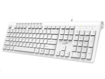 GENIUS klávesnice Slimstar 230/ Drátová/ USB/ bílá/ CZ+SK layout
