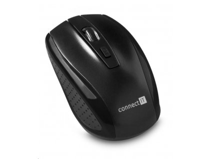 CONNECT IT Bezdrátová optická myš (+ 2x AAA baterie zdarma), černá