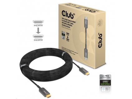 Club3D Kabel prodlužovací Ultra Rychlý HDMI™ Certifikovaný AOC kabel 8K60Hz (M/M), 4K120Hz, 20m, černá