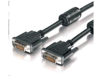 PREMIUMCORD prepojovací kábel DVI na DVI 5 m (DVI-D, M/M, dual link)