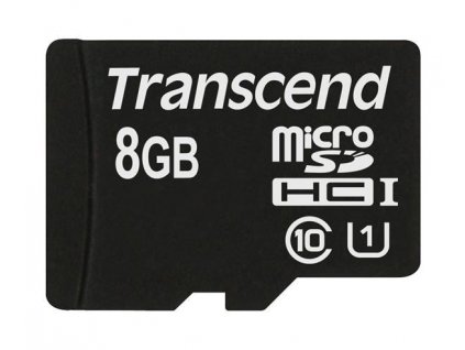 TRANSCEND MicroSDHC 8GB Premium, Class 10 UHS-I 300x, bez adaptéra