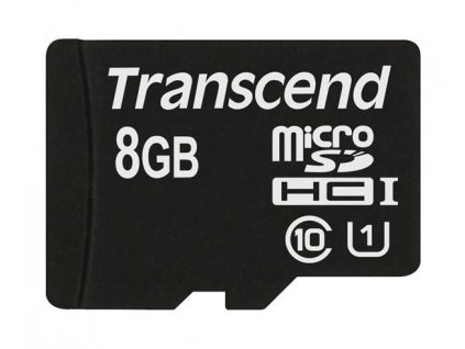 TRANSCEND MicroSDHC karta 8GB Premium, Class 10 UHS-I 300x, bez adaptéru