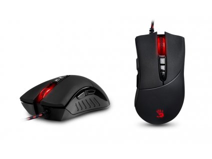 A4tech BLOODY V3 herní myš, až 3200DPI, V-Track technologie, 160KB paměť, USB, CORE 2, kovové podložky