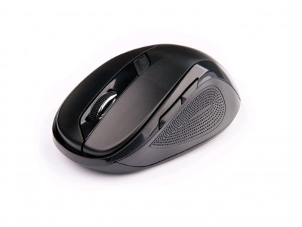 Myš C-TECH WLM-02, čierna, bezdrôtová, 1600DPI, 6 tlačidiel, USB nano prijímač