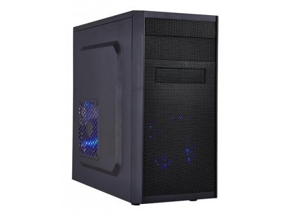 EUROCASE MC X203 EVO čierna, micro tower, bez ventilátorov, 2x USB 2.0, 1x USB 3.0 (bez rozdeľovača)