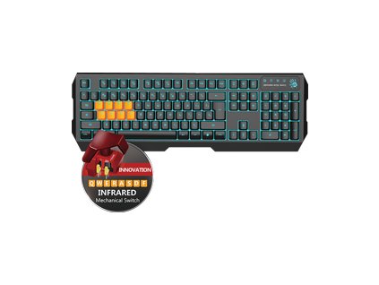 A4tech Bloody B188 podsvícená herní klávesnice, USB, CZ