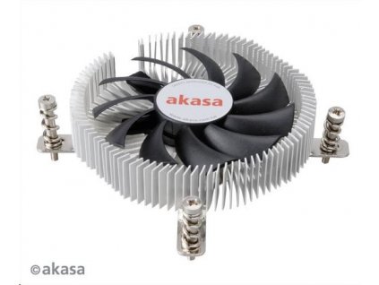 AKASA chladič CPU AK-CC7129BP01 pro Intel LGA 775 a 115x, 75mm PWM ventilátor, pro mini ITX skříně