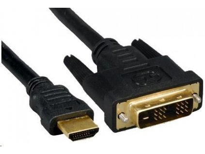 PREMIUMCORD HDMI - DVI-D kábel 1 m (M/M, pozlátené kontakty, tienený)