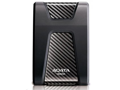 Externý pevný disk ADATA 2TB 2,5" USB 3.1 DashDrive Durable HD650, čierny (gumový, odolný voči nárazom)